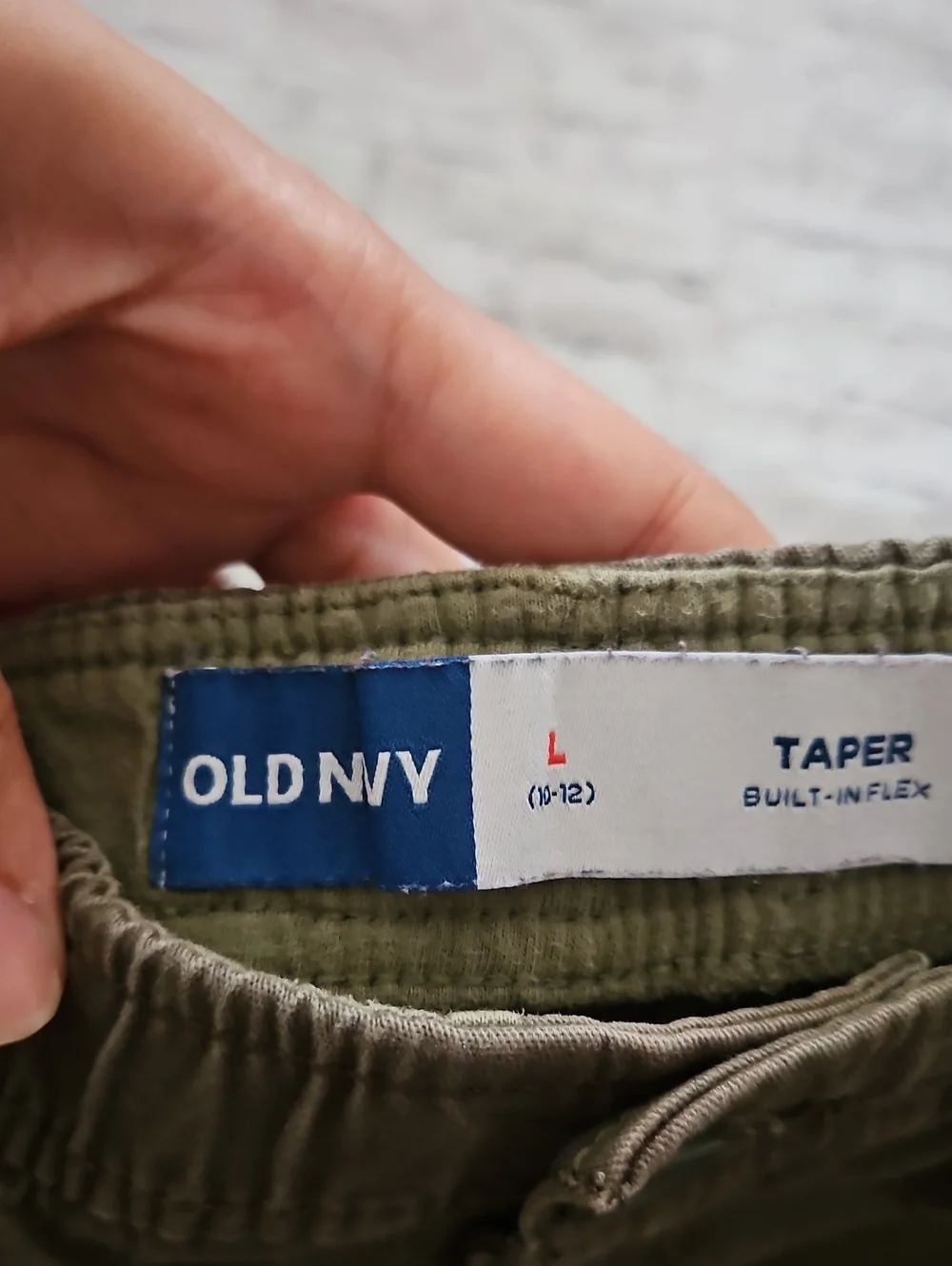 Old Navy Tapered  Buily-in Flex Olive Green Pants